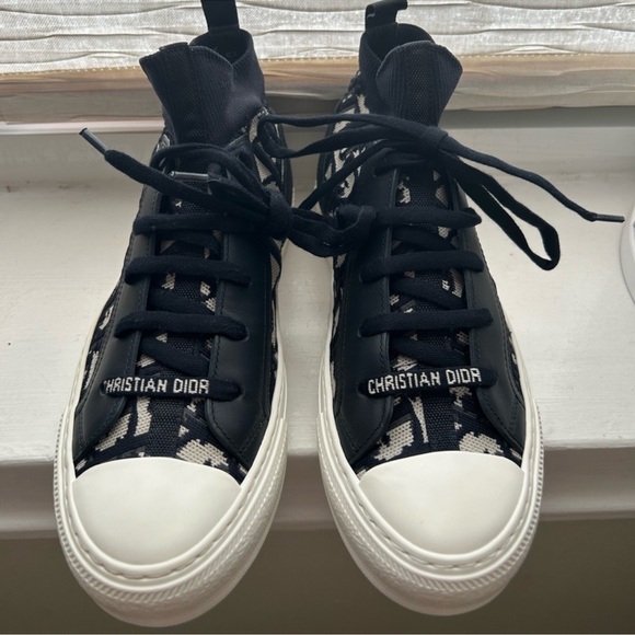 Christian Dior WALK ‘N’ DIOR trotter knit sneakers tennis shoes 39.5 9.5 - Picture 2 of 10